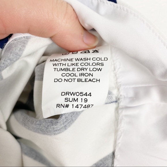 NWT Draper James A-Line Stripe Dress in Navy Stripe - Picture 7 of 13